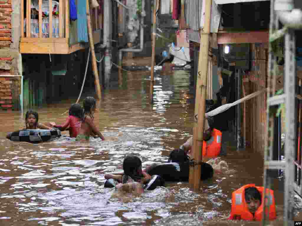 Інданэзія: паводка ў Джакарце