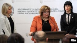 Специјалното јавно обвинителство. обвинителките Катица Јанева, Фатиме Фетаи и Ленче Ристоска. 