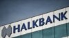 TURKEY -- (FILES) This file photo taken on December 2, 2017 shows the logo of the Turkish Halkbank in Istanbul.