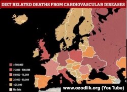 G‘arbiy Yevropa noto‘g‘ri ovqatlanish bo‘yicha eng yomon ahvol Germaniyada qayd etildi.