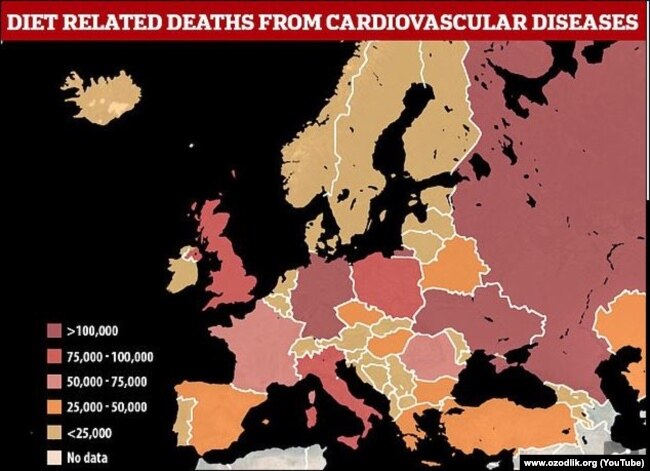 Ғарбий Европа нотўғри овқатланиш бўйича энг ёмон аҳвол Германияда қайд этилди.