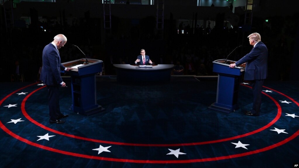 Prva televizijska debata Donalda Trampa i Džoa Bajdena, 29. septembar 2020 (Olivier Douliery/Pool vi AP)