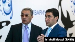 Billionaire God Nisanov (right), pictured with Vladimir Putin's classmate Ilgam Ragimov, is one of the oligarchs who sought citizenship in Dominica.