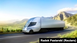 Беспилотный грузовик Tesla Semi.