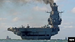 Авианесущий крейсер «Адмирал Кузнецов» в Средиземном море.