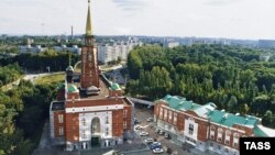 Вид на город Самару в России.