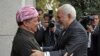File photo:IRAQ -- Kurdistan Democratic Party (KDP) Masud Barzani (L), welcomes Iranian Foreign Minister Mohammad Javad Zarif in Irbil, the capital of the Kurdish autonomous region, January 15, 2019