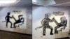 Belarus - Is the police is the order? Graffiti at a subway station Uruchchca in Minsk, 24Sep2015