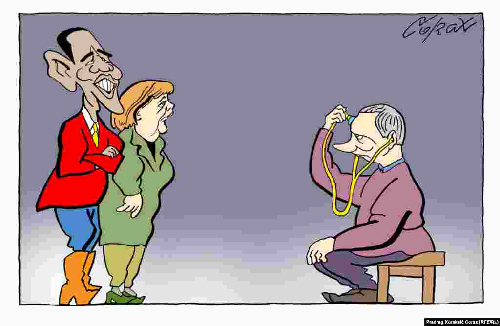 New cartoon from Predrag Koraksic Corax - Dilema