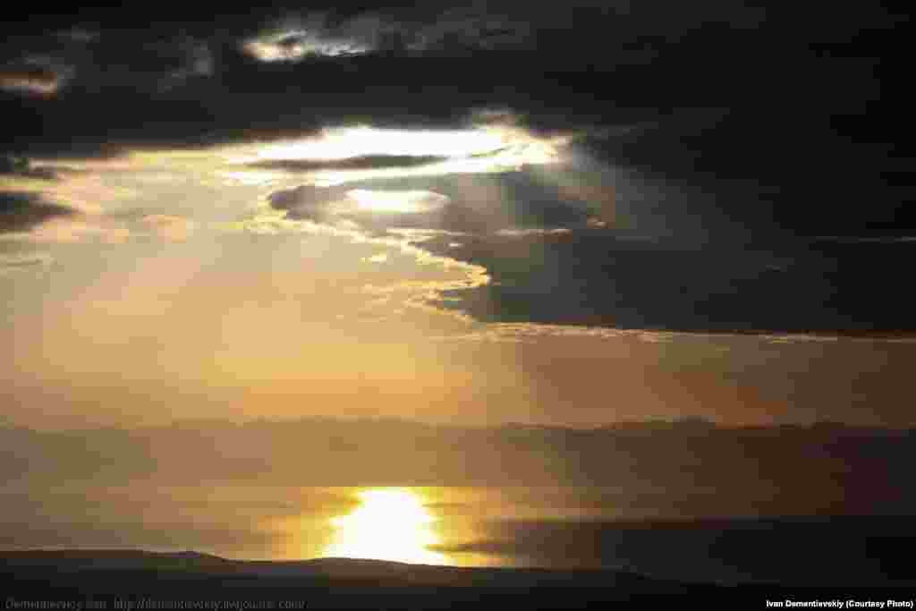 Sunset over Lake Sevan.