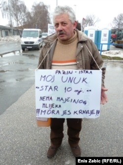 Protest mljekara, 20. veljače 2012.