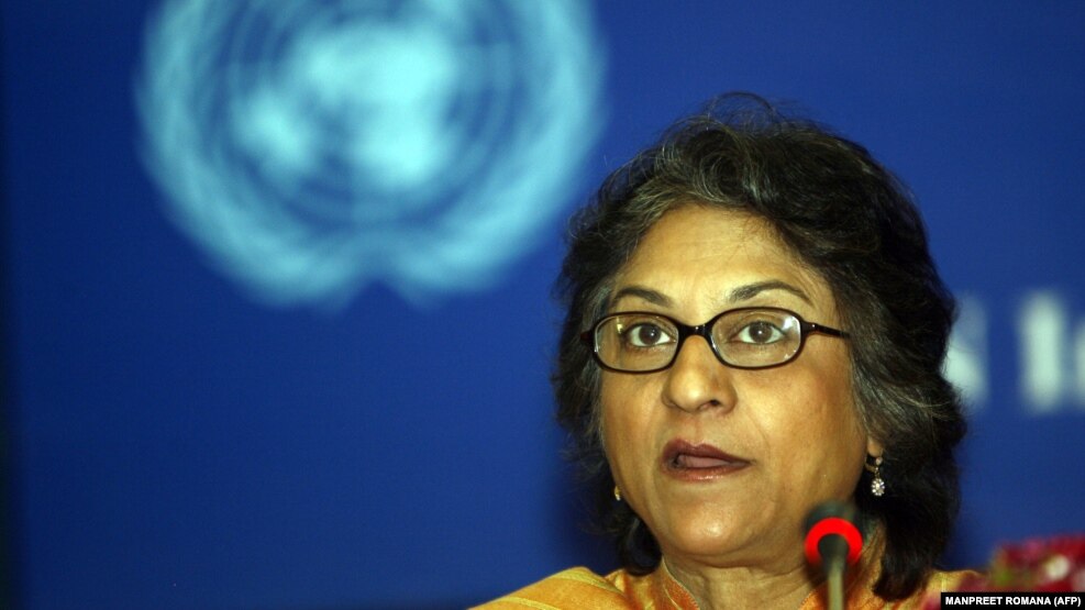 Asma Jahangir, the UN's special rapporteur on the human rights situation in Iran (file photo).