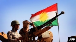 Бойцы курдских формирований "Пешмерга", сражающиеся против террористов ИГИЛ в Сирии и Ираке