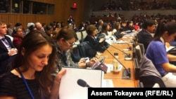 Участницы 59-й сессии Комиссии ООН по статусу женщин. Нью-Йорк, 9 марта 2015 года.