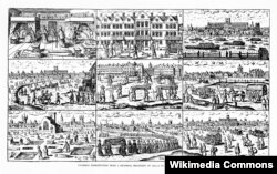 "Сцены Лондона времен чумы". Иллюстрация из книги Уолтера Джорджа Белла "Великая чума 1665 года в Лондоне", 1924