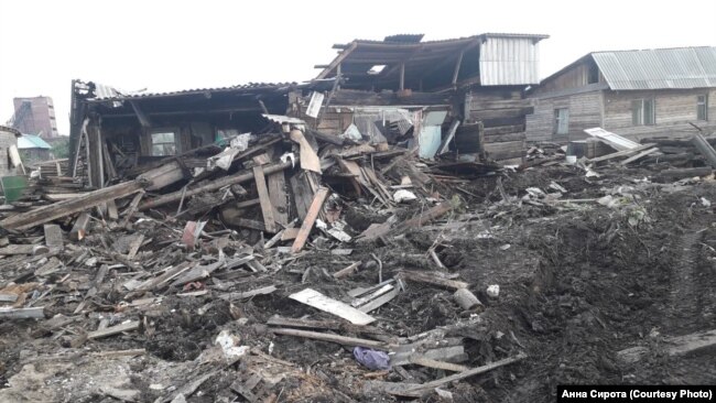 Дом Анны Сироты в Тулуне после наводнения