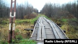 Кировская область. Дорога в Вятлаге. Немцы-трудармейцы на северном Урале строили подобные 