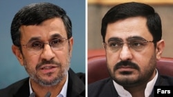 Tehran's former chief prosecutor, Said Mortazavi (right), seems to be in trouble because of his close association with Iranian President Mahmud Ahmadinejad (left).
