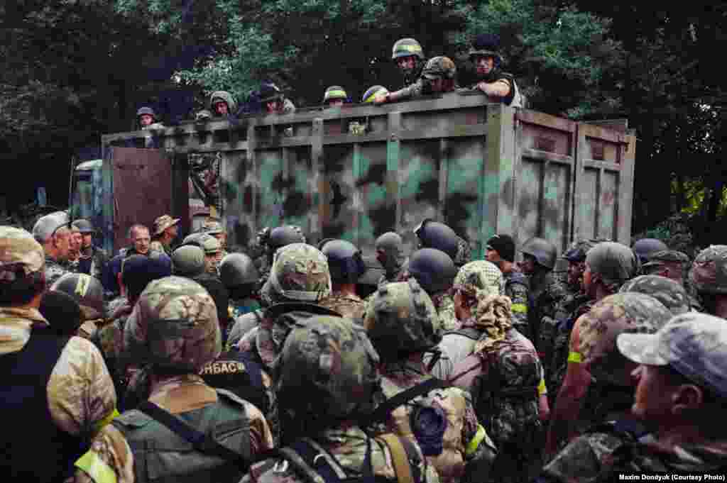 Украинская армия и батальон &quot;Донбасс&quot; готовятся к штурму Иловайска. 10 августа 2014 года.