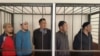 Пятеро подсудимых по делу «Таблиги Джамаат». Астана, 17 февраля 2016 года.