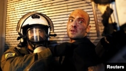 Grecia, imagine de la protestele din 2015
