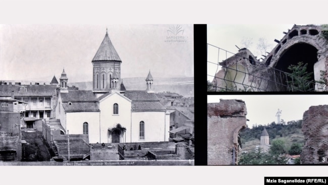 Одна из спорных церквей в Тбилиси – Мухнецоц Сурб Геворг – в прошлом и сейчас