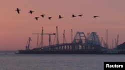 Будівництво Керченського мосту, грудень 2017 року