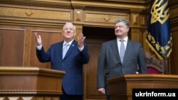 Президент Держави Ізраїль Реувен Рівлін і президент України Петро Порошенко, Верховна Рада України, 27 вересня 2016 року