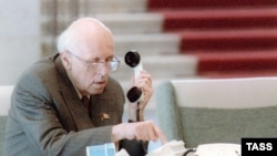 Andrei Sakharov at the First Congress of People's Deputies in June 1989