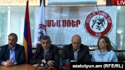 Armenia - A press conference of 'Sasna Tsrer' party members, 18 March, 2019