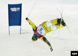 Дмитрий Рейхерд Сочи олимпиадасына қатысып жатқан сәт.