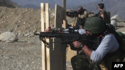 File photo of a Romanian Special Forces soldier in Kapisa Province, Afghanistan.