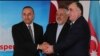 (Left to right): Turkish Foreign Minister Mevlut Cavusoglu, Iranian Foreign Minister Mohammad Javad Zarif and Azerbaijani Foreign Minister Elmar Mammadyarov (file photo)