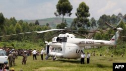 The helicopter was among two carrying out reconnaissance for the UN mission in Congo (file photo)