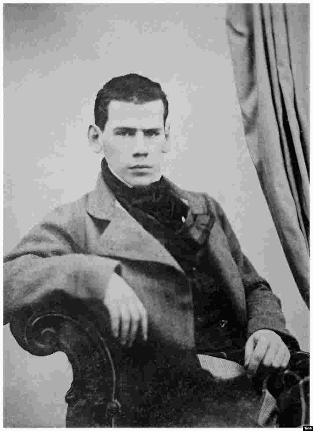 Leo Nikolaevich Tolstoy poses for a portrait at the age of 20. The young nobleman was born into a wealthy rural family in 1828. Both of Tolstoy&#39;s parents died when he was a boy. &nbsp;