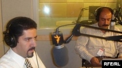 Kamiar and Arash Alaei at an RFE/RL studio