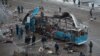 Обломки взорванного в Волгограде троллейбуса 
