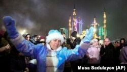 Празднование Нового года в Грозном 