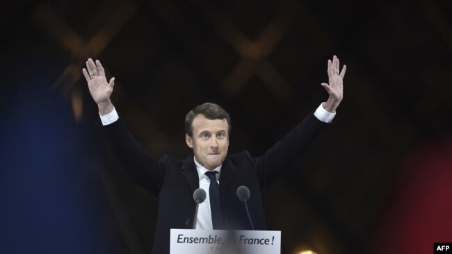 Presidenti i zgjedhur i Francës, Emmanuel Macron. 7 maj, 2017