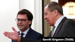 Ministrul de externe Nicu Popescu și omologul rus Serghei Lavrov, Moscova, 11 septembrie 2019 