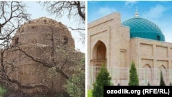 Мавзолей пророка Зуль-Кифля до и после реставрации. 