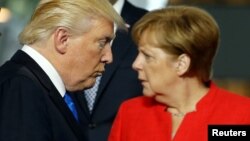 D.Trump və A.Merkel