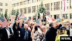 Poland - people greets president Trump in Warsaw, 6Jul2017