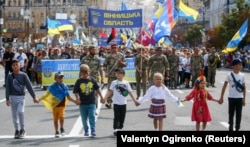 Під час Маршу захисників України в рамках заходів до 30-річчя Незалежності України. Київ, 24 серпня 2021 року