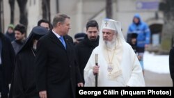 Klaus Iohannis și Patriarhul Daniel, la marcarea a 160 de ani de la Mica Unire