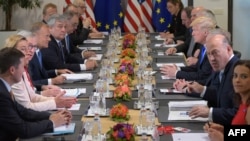 Од средбата на претседателот на САД Доналд Трамп со лидерите на ЕУ, Брисел, 25.05.2017.