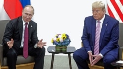 Претседателите на Русија и САД Владимир Путин и Доналд Трамп, Осака, Јапонија, 28.06 2019.