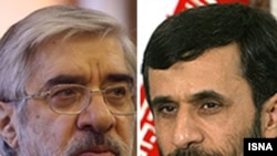 The election debate between President Mahmud Ahmadinejad (right) and Mir Hossein Musavi was watched by millions.