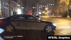 Авто Грановського біля СБУ, коли там перебував Порошенко