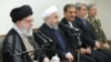 Iranian Supreme Leader Ali Khamenei in meeting with Rouhani's cabinet on Saturday August 26, 2017. Jahangiri is third in the middle.